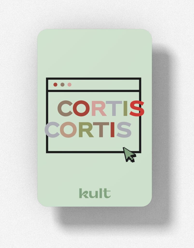 04 rounded portrait business card mockup top view